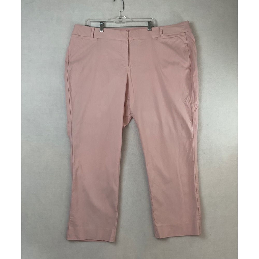 Lane Bryant The Allie Blush Pink Straight Leg Cropped Pants Plus Size 26R